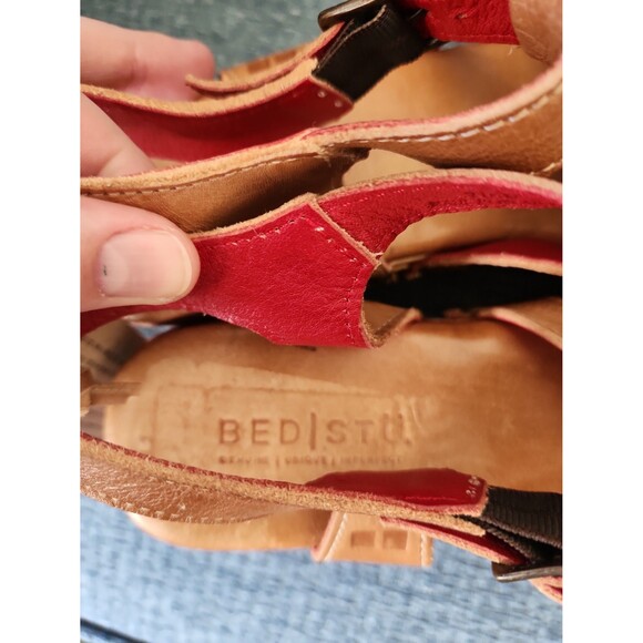 Bed Stu "Fabiola" Brown Leather Platform Wedge Sandals Size 10 NWT - Picture 6 of 10